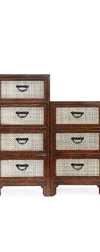 4-Piece Jukkeun Drawer Cabinet Set - Traditional Korean Antique Furniture