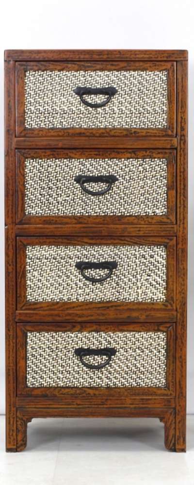 4-Tier Traditional Chukkeun Wooden Chest - Antique Korean Furniture