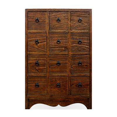 Paulownia Solid Wood 12 CD Cabinet - Traditional High Furniture Antique Style