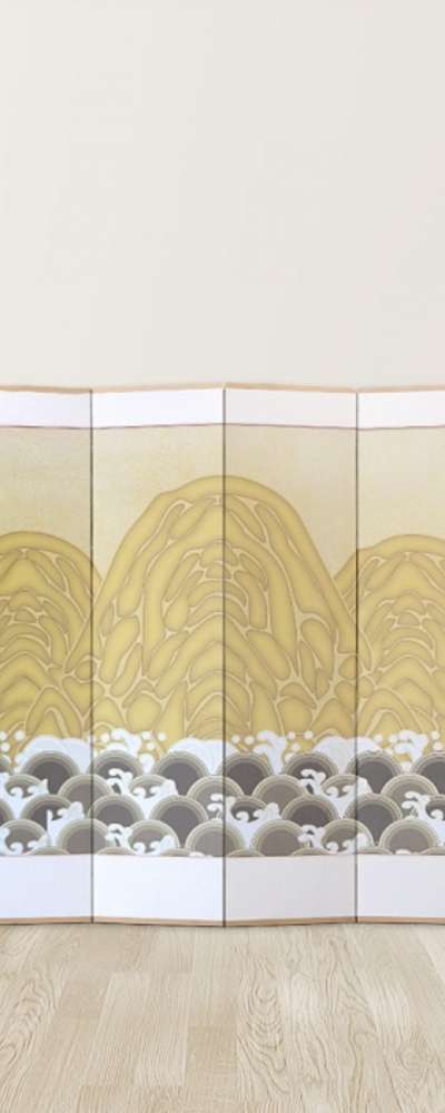 Sun and Moon Eight-Panel Folding Screen with Rubber Packing Gift (03)