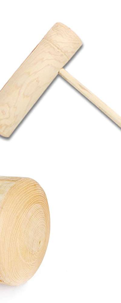 Korean Domestic Wooden Rice Cake Mallet (Traditional Tteok-making Mallet for Holiday and Chuseok Festivals, Folk Experience, Handmade Rice Cake, Wooden Hammer)