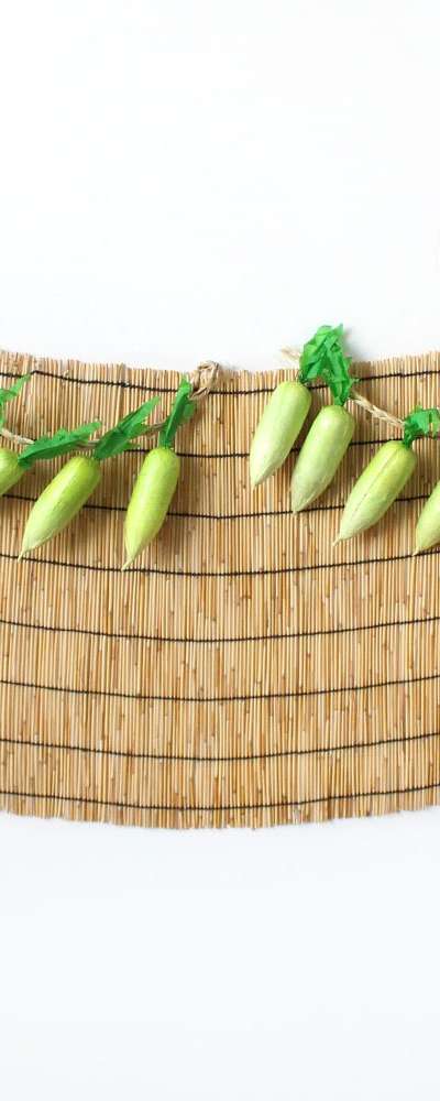 Traditional Holiday Photo Zone Backdrop Decoration Artificial Radish Set (Chuseok Event Decoration Autumn DIY Pet Birthday Photo Zone)