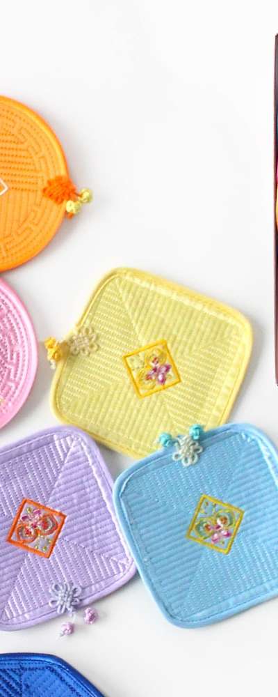 Traditional Nubi Coaster Collection II Korean-style Gift Craft for Foreign Guests Fabric Tea Coaster