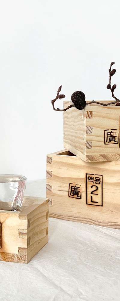 Domestic Certified Measuring Ddeutbak (Korean Wooden Measure) - Rice Scoop Scale Measuring Tool for Sake and Cooking