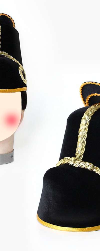 S-Size Gold Hyungson Crown (Traditional Hat Emperor Crown Prince Official Headwear Ceremony Wedding Costume)