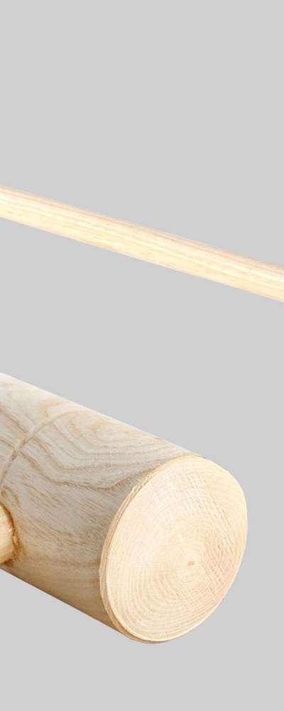 Korean Ash Wood Traditional Rice Cake Mallet 855 (Chuseok Tteok-Bangmangi Mold Making Folk Traditional Experience Wooden Mallet Mortar)
