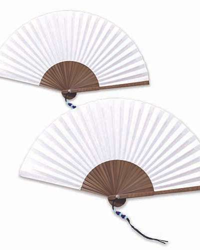 Black Bamboo Folding Blank Fan (Calligraphy Korean Paper DIY Art Activity)