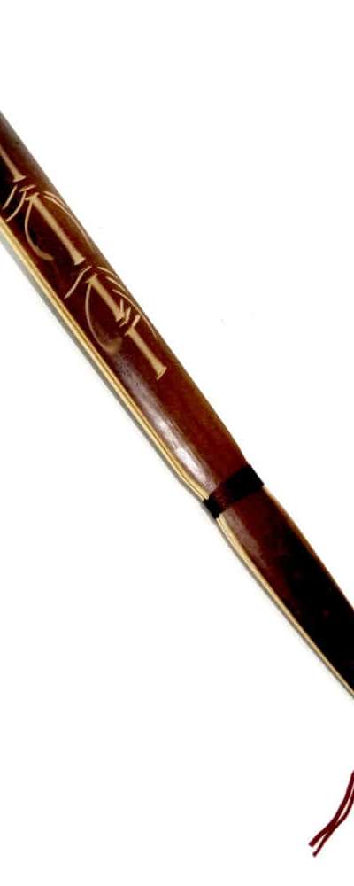 L 44cm Domestic-Made Flat Double-Layer Bamboo Massage Stick | Neck and Shoulder Massager