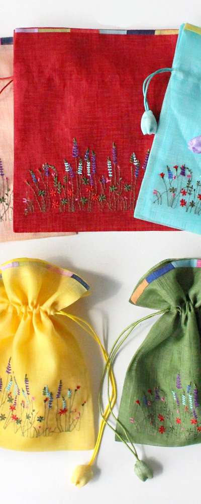 L2024 Embroidered Ramie Pouch | Lucky Money Bag Group Gift Wrapping