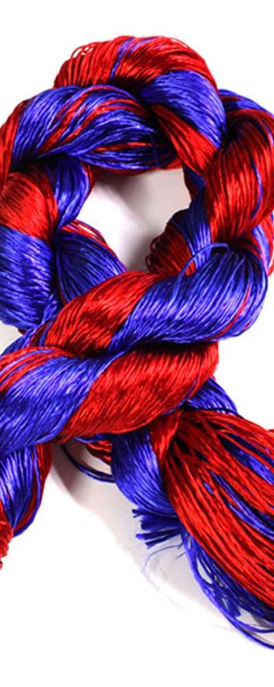 Blue and Red Silk Thread Special Royal Thread 50cm | Silk Thread Bundle for First Birthday Celebration, Wedding Ceremony, First Birthday Table Decoration, DIY Party, Traditional Crafts