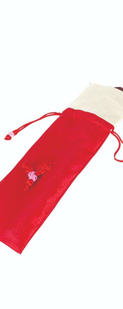 Red Traditional Blue-Red Spoon Pouch 1P | Betrothal Gift Traditional Luck Utensil Case Spoon Pouch Wedding Housewarming Gift