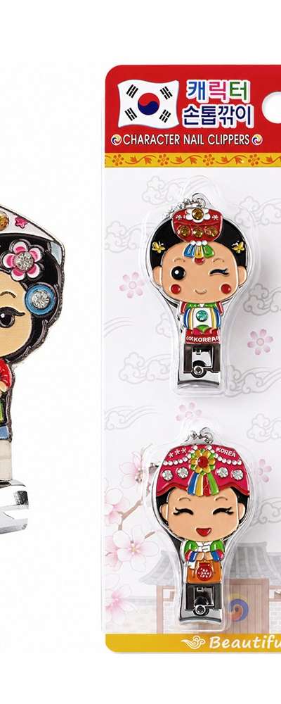 Cast Metal Character Bottle Opener & Nail Clipper 4-Piece Set (Traditional Craftwork, Foreign Gifts, Korean Souvenirs, Thank-You Gifts, Group Gifts)