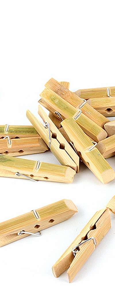 Mini Bamboo Clips 20P (Wood Photo Clip Photo Frame Hang Display Craft Material Wall Decoration)