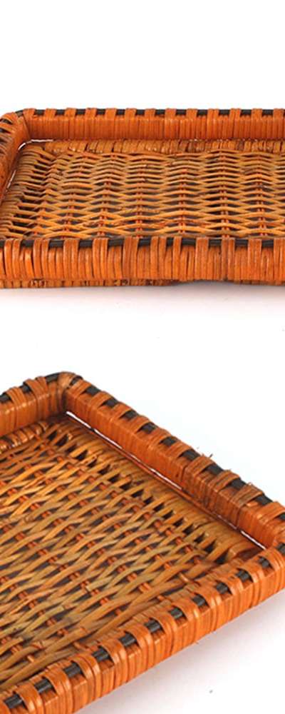 Gift Wrapping Rattan Tray | Lunar New Year Holiday New Year Gift Box Meat Dried Persimmon Basket Rice Cake Packaging Gift