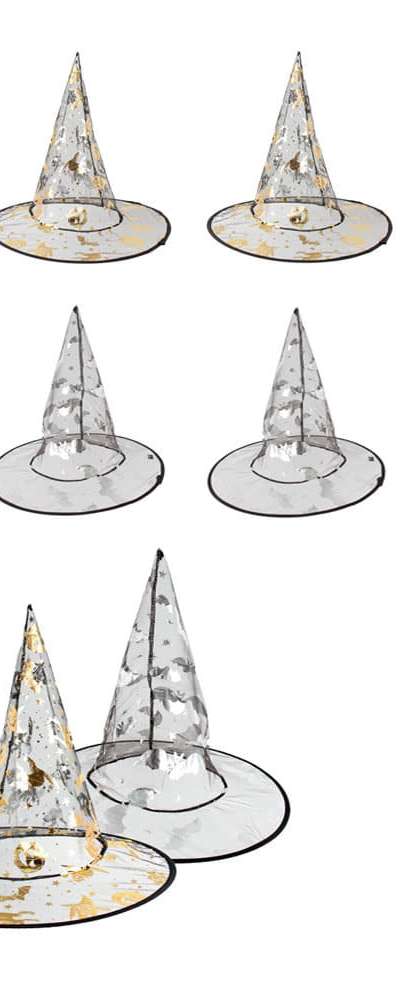 Halloween Witch Cone Hat Set of 10 (Party Costume Cosplay Headband)