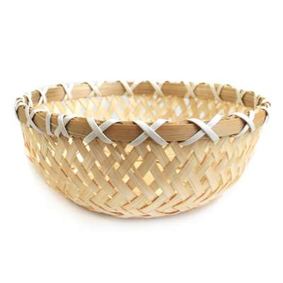 Bamboo Round Mochi Basket | Tempura Basket Plate Bowl Japanese Restaurant Easter Egg Basket Group Gift