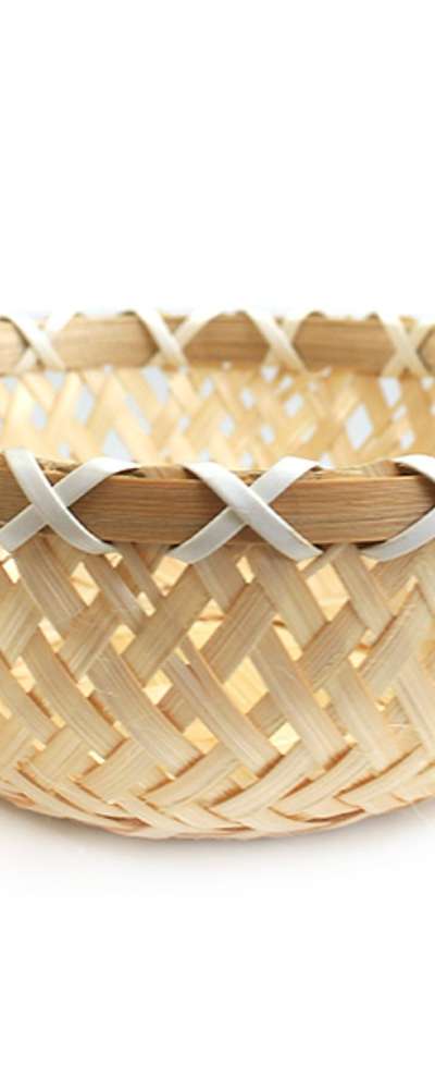 Bamboo Round Mochi Basket | Tempura Basket Plate Bowl Japanese Restaurant Easter Egg Basket Group Gift