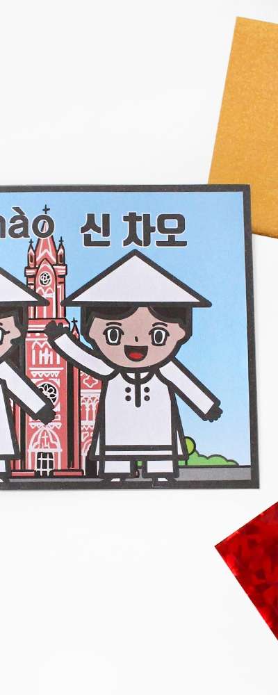 Vietnam Foil Art World Travel Culture | Foil Pop Art DIY