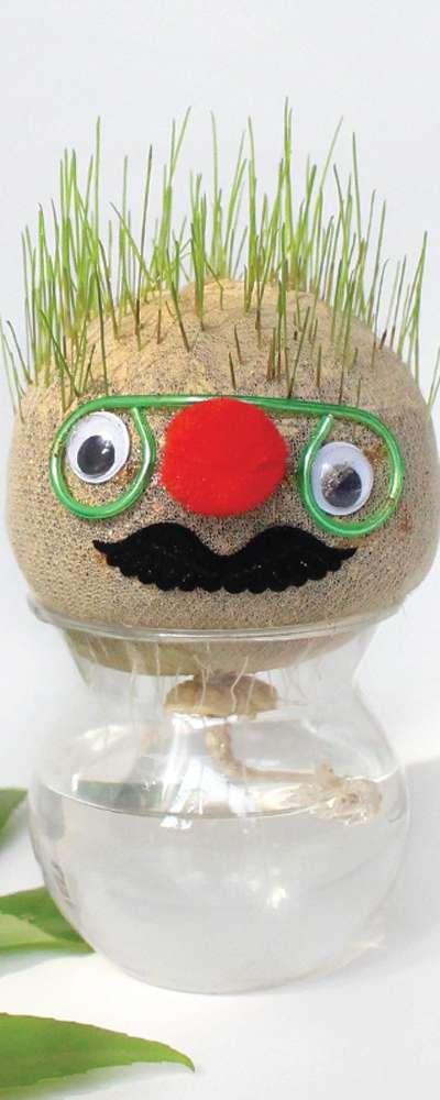 Grass Figure Growing Container Set | Topiary Making Plant Kit
