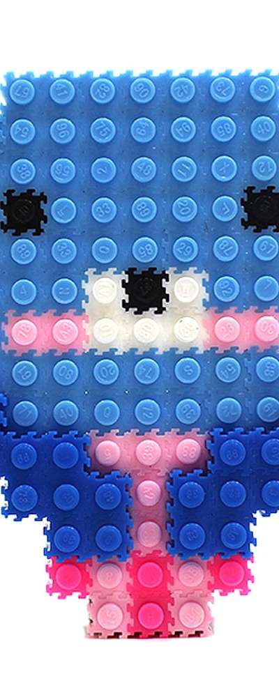 Otter Foam Block Design Set | Mini Pom Pom Color Animal Block