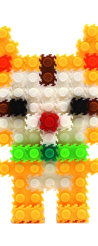 Cat Deform Block Design Set | Mini Pompom Color Block