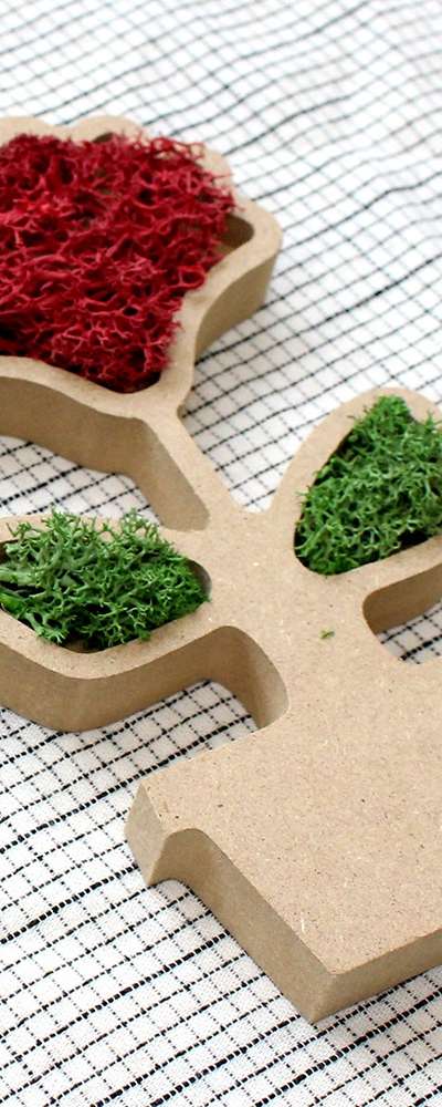 Red Carnation Moss Craft Kit - 1 Set (Family Month, Parent's Day, Teacher's Day DIY Planter Moss Kit)