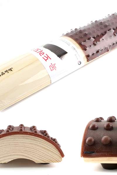 49cm Hinoki Wood Neck Acupressure Massager