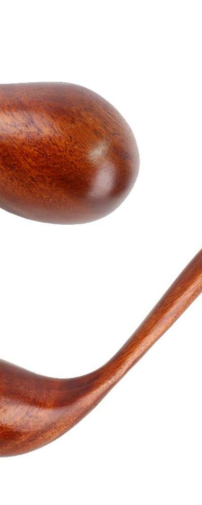 Rose Wood Lacquered Bean Sprout Massager (Back, Shoulder, Full Body Hand Acupressure Stick, Foot, Trapezius, Neck Self Massage)