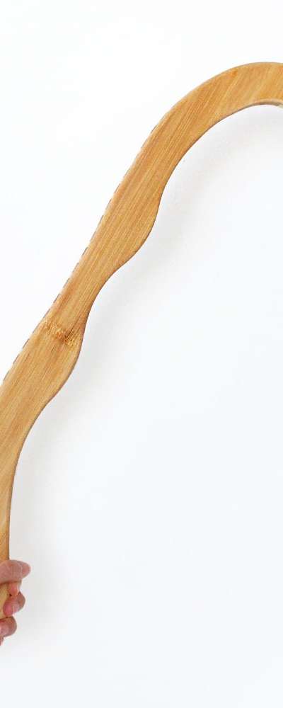 Damyang Bamboo Large Hook Massager | Question Mark Design for Trapezius, Neck & Shoulder Muscle Relief