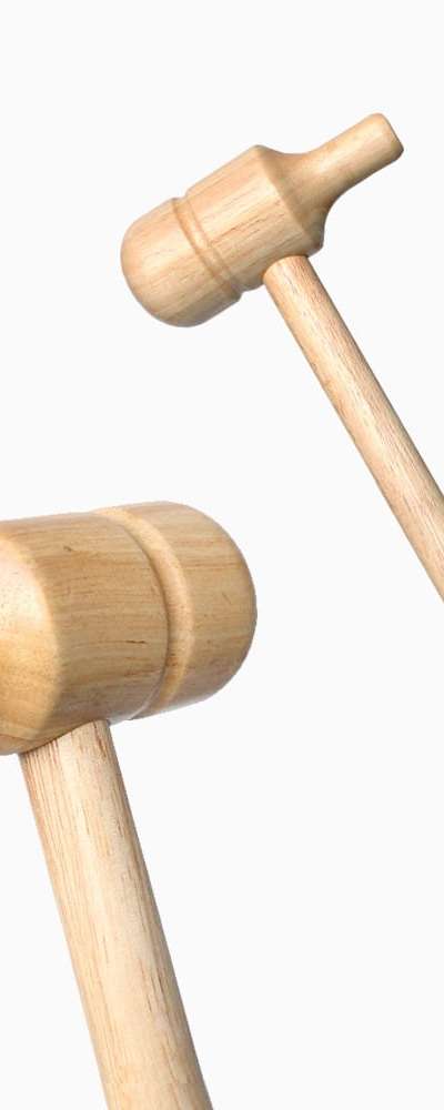 Natural Wood Hammer Massager B (Shoulder Tapping Massager, Foot Acupressure Stick, Portable Pressure Point Massager)