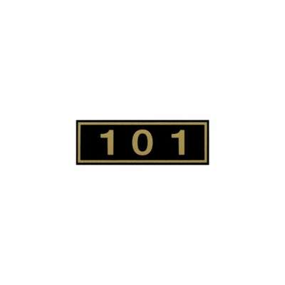 Art Sign Mailbox Room Number Plate PVC Black Adhesive