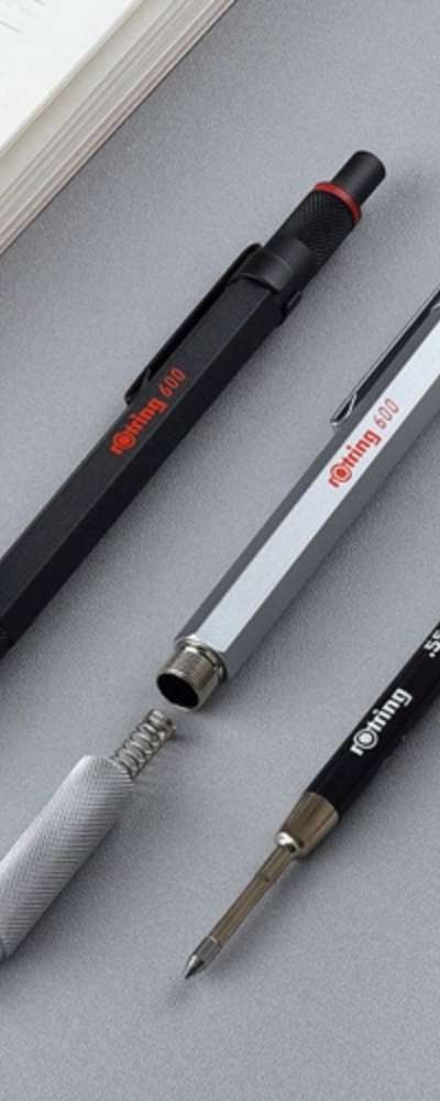 ロートリング 600 ジェルボールペン シルバー ブラック 0.55mm
