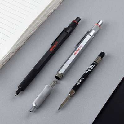 ロートリング 600 ジェルボールペン シルバー ブラック 0.55mm