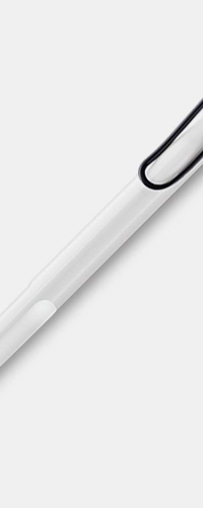 Safari Ballpoint Pen White Black Clip 219