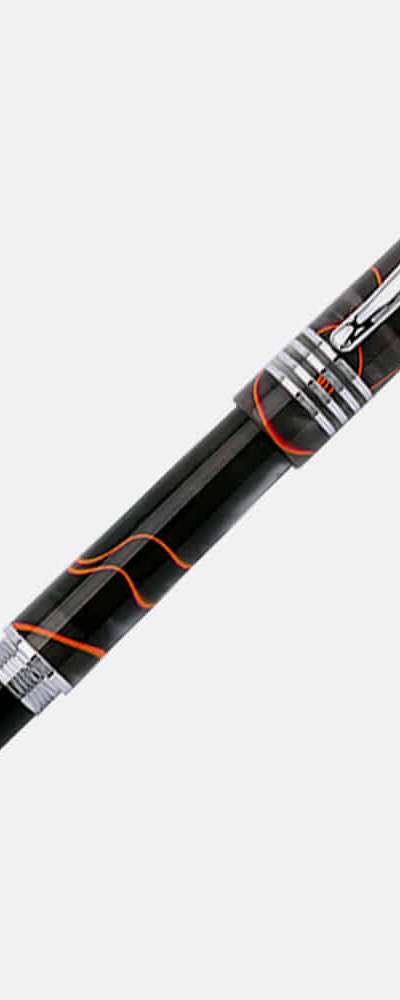 Monteverde Mountains of the World Vesuvius Black Red Fountain Pen