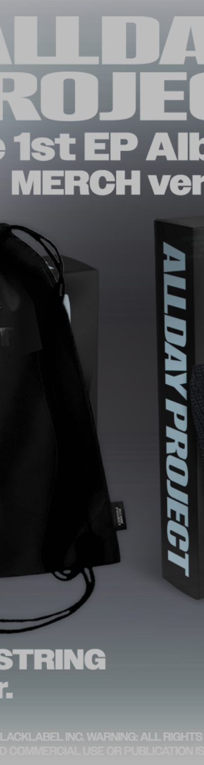 (2-Piece SET) The 1st EP Album 'ALLDAY PROJECT' MERCH ver. (DRAWSTRING BAG ver. & FINGERLESS GLOVES ver.)