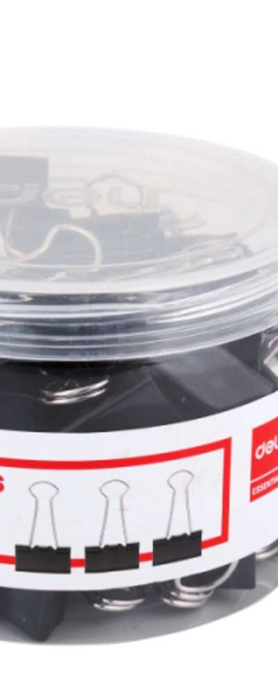 デリ ブラック ダブルクリップ 4号 バインダークリップ 中 25mm 48個入 E8564A