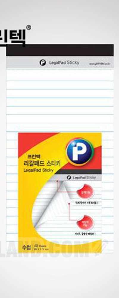 Printec LP89W_リーガルパッドスティッキー/ホワイト/89X173mm