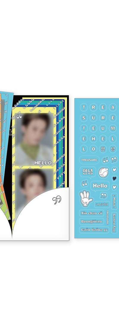 [HELLO] TREASURE 2CUT PHOTO + STICKER SET