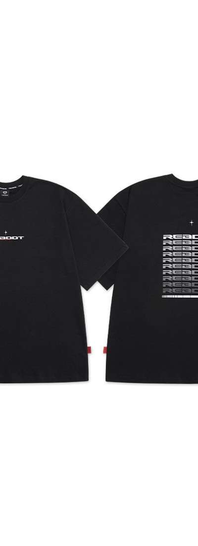 [REBOOT] TREASURE オーバーフィット リフレクティブ Tシャツ_BLACK