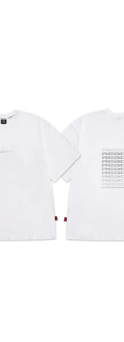 [REBOOT] TREASURE オーバーフィット リフレクティブ Tシャツ_WHITE