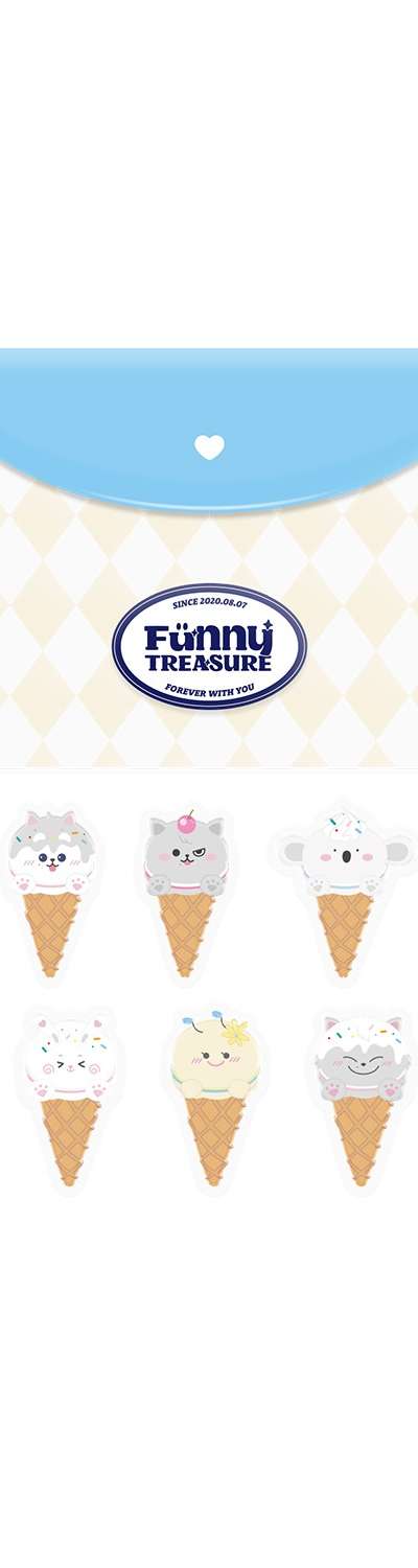 [FUNNYTREASURES2] TREASURE MINI POUCH EPOXY STICKER PACK