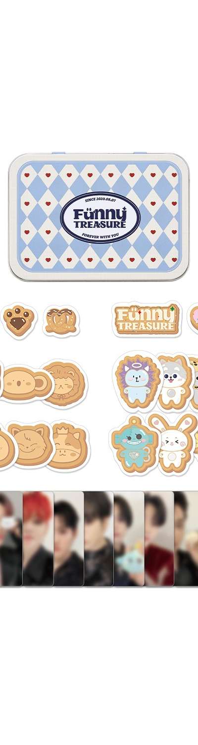 [FUNNYTREASURES2] TREASURE TIN CASE STICKER PACK