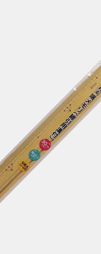 クツワ 竹製ウッドものさし 30cm TS003