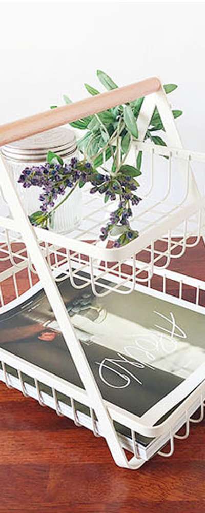 Kitchen Collection Handle 2-Tier Basket (2 colors)