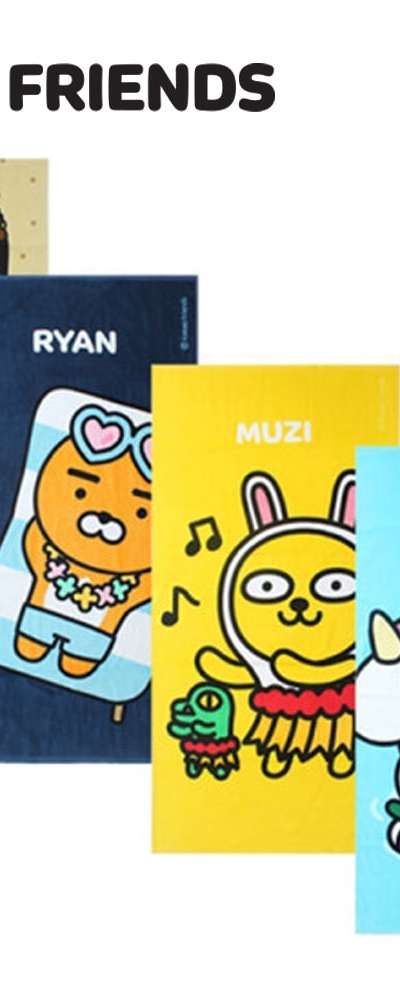 Kakao Friends Large Beach Bath Towel 70x140cm 4 Types