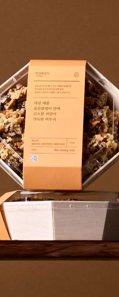 Daily 6 Dried Persimmon Brittles - Chewy Dried Persimmon with Nuts and Mixed Dried Fruits 150g