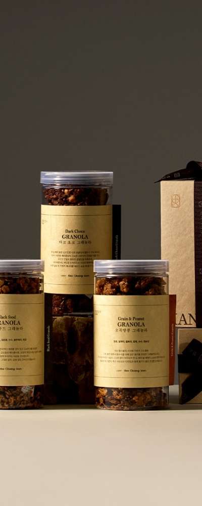 Daily3Times Granola 3 Types - Handmade Premium Granola Five-Grain Peanut Dark Chocolate Black Food