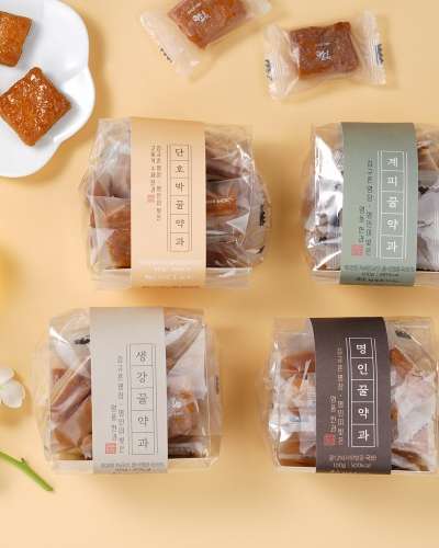 Master's Honey Yakgwa (Band Wrapper) 100g 4-Flavor Set (Honey, Cinnamon, Ginger, Sweet Pumpkin)