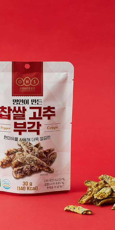 Oh Hee-suk Traditional Bugak Sticky Rice Red Pepper Bugak 30g